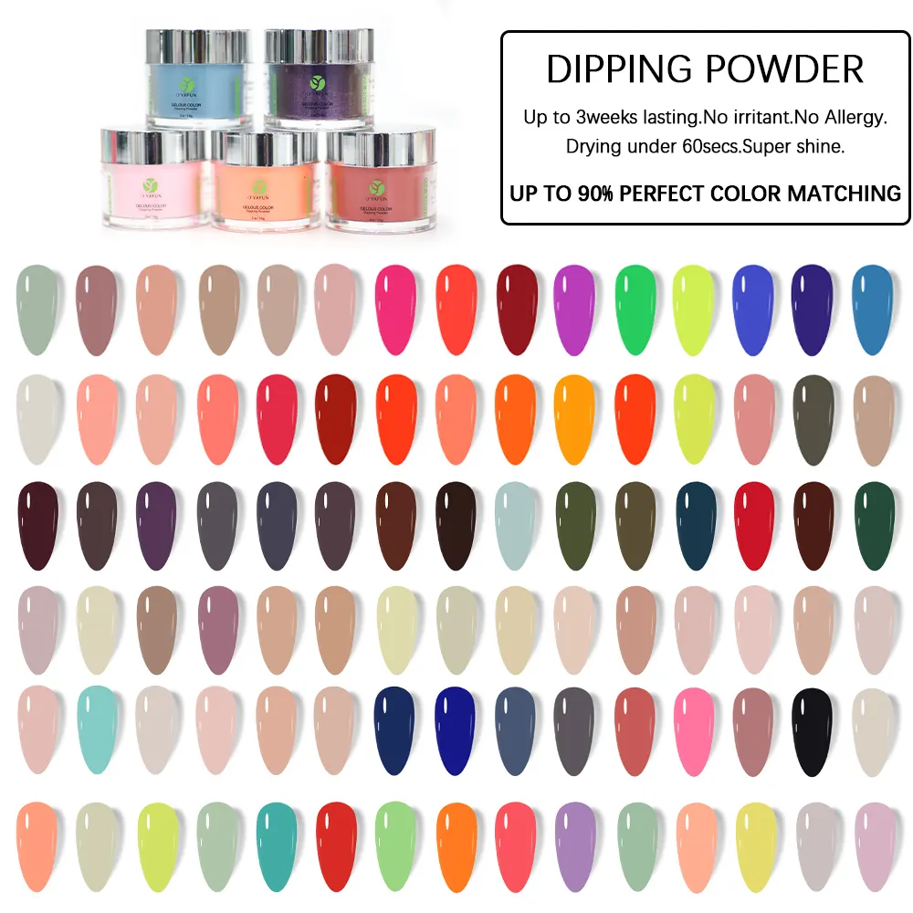 Benutzer definiertes Logo 2 in1 Tauch set OEM ODM Acryl Nagel pulver Bulk Günstige Großhandel Acryl Tauch pulver für Nail Art