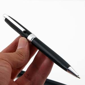 Jolies stylos à bille professionnels de qualité supérieure avec clip logo, stylo noir - Product Image 5