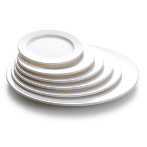 Precio barato de fábrica ronda restaurante de <span class=keywords><strong>melamina</strong></span> de placas blanco - Product Image 1