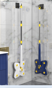 Serpillière à main télescopique multifonctionnelle pour la maison, en forme de trèfle à quatre feuilles, rotative à 360 et à quatre coins - Product Image 5