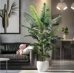 Palmera Artificial en Maceta de Plástico Ecológico al por Mayor, <span class=keywords><strong>Dypsis</strong></span> Lutescens, Decoración de Interiores para el Hogar y Hoteles, Uso en Pascua - Product Image 1