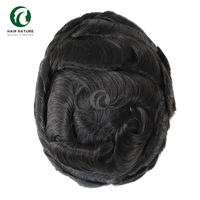 Cheveux Nature Toupee Ominilace Lace Front With Skin Rest 100% Indian Remy Hair Replacement for Men Old Men