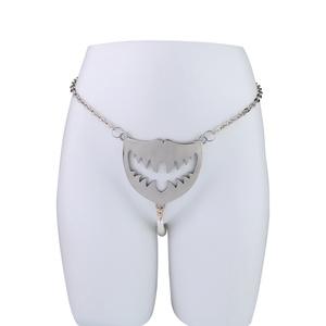 FISTSX Tanga de Cadena Metálica, Lencería Erótica BDSM, Pantalones de Lencería Metálica, Cadena de Cintura con Cadena de Perlas, Accesorios de Bondage - Product Image 4