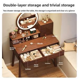 Petite armoire de maquillage en bois pour chambre à coucher ou <span class=keywords><strong>maison</strong></span> de location Table à ongles polyvalente pour intérieur et extérieur Coiffeuse pour centre commercial - Product Image 2