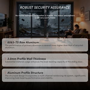 Cửa sổ và cửa ra vào bằng hợp kim nhôm OUNA, cửa sổ trượt nhôm ngoại thất, cửa sổ cách âm kính hai lớp, cửa sổ cách nhiệt - Product Image 3