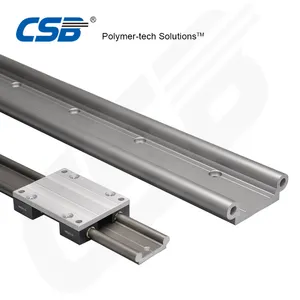 Made Of Aluminum Hard Anodized Surface Weight Saving No Noise WR02 Double Round Linear Guide Rails WR02-10-40-1000