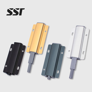 Modern Design Aluminum Alloy & <b>Plastic</b> <b>Cabinet</b> Push Open System Damper Magnetic Door Rebound Device for Kitchen & <b>Bathroom</b> Use - Product Image 1
