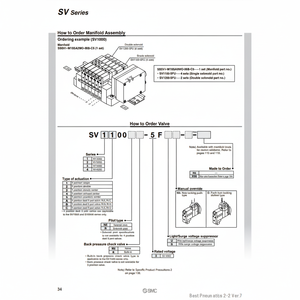 Pièces pneumatiques SV1400-5FU d'électrovanne pneumatique SMC - Product Image 1