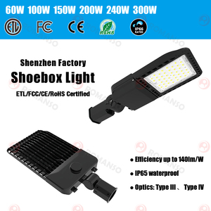 ไฟ LED สำหรับลานจอดรถ 150W IP66 IK08 รับประกัน 5 ปี 3000K ไฟ LED แบบ Shoebox สำหรับจุดจอดรถบรรทุก เกรดอุตสาหกรรม - Product Image 6