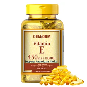 Private Label OEM Vitamin E Kapseln Antioxidans Gesunde Haut und Immun ergänzung Vitamin E Weiche Kapseln