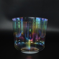 Bols chantants en cristal transparent HF 5"-12" Chakra Tune 432Hz 440Hz Cosmic Light pour bain sonore thérapeutique