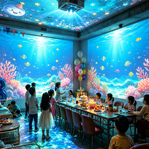 Système de projection immersif commercial pour fêtes d'anniversaire, salles de jeux pour enfants, centres de loisirs, hôtels et lieux d'événements - Product Image 1