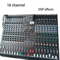 Consola de Mezclas Analógica Profesional de 16 Canales con Interfaz de Grabación USB, Efectos DSP y Alimentación Phantom de 48V para Escenario y Estudio