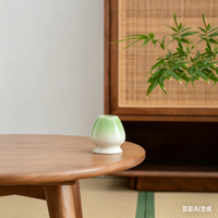 Support élégant en céramique rose pour fouet à matcha, support traditionnel japonais pour cérémonie du thé, support Chasen pour la protection du fouet en bambou