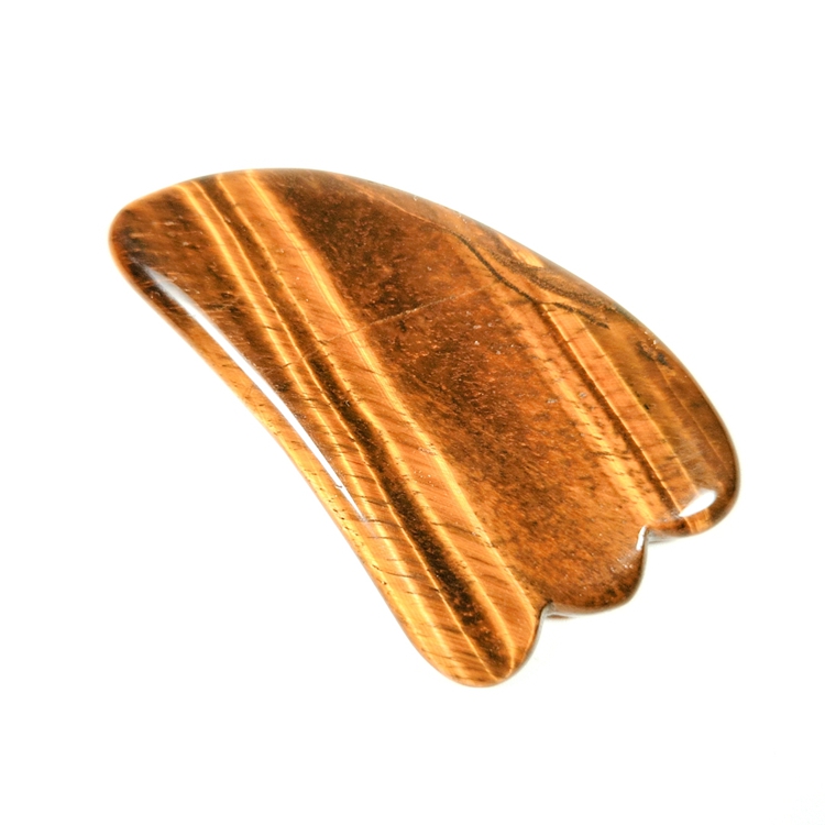 2020 г., китайское производство, натуральный желтый тигровый глаз, розовый кварц, массажный инструмент гуаша для лица