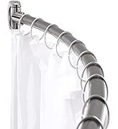 Tringle <span class=keywords><strong>de</strong></span> douche courbée Minglang, réglable et antirouille, pour salle <span class=keywords><strong>de</strong></span> bain (nouvelle version, nécessite perçage) - Product Image 1