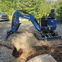 Machine d'équipement de construction de routes Rippa prix réduit chargeuse-pelleteuse 1 tonne petite mini-pelle sur chenilles