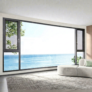 Ventana abatible de aluminio Deioux con doble acristalamiento, triple acristalamiento, tipo tilt-turn o abatible tipo toldo para casa con mosquitera. - Product Image 1