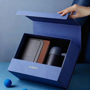 Boîte cadeau d'entreprise personnalisée de luxe, pliable, en forme de ruche, carrée ou ronde, en carton ondulé, avec fermeture magnétique à double porte - Product Image 1