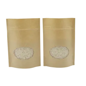 大米包装袋/带拉链的立式小袋，用于包装大米/带手柄的塑料拉链式米袋