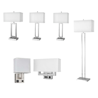 Lampu Dinding Hotel Interior Lampu Linen Hardboard untuk Meja Samping Tempat Tidur Lampu Dinding untuk Kamar Tamu