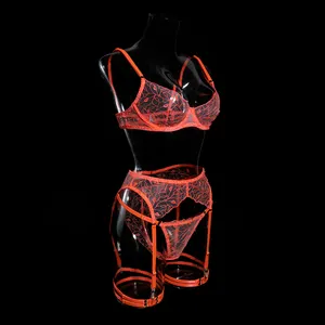 Sexy Girl Lenceria Erotica Bra And Panty Set Erotic See through Bras and Underwear Women Valentines Day Lingerie Femme 2024