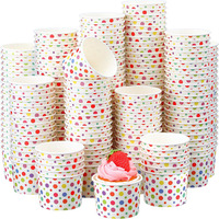 Gobelets à glace en papier jetables personnalisés en gros, bols à dessert et yaourt compostables, contenants alimentaires à emporter pour collations et coupes glacées