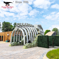 Portail d'entrée en fibre de verre pour parc à thème, décoration de parc d'attractions, dinosaures animatroniques, parc d'aventure, centre commercial, intérieur/extérieur
