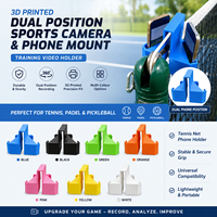 Support de téléphone en plastique imprimé en 3D pour filet de tennis, support double position pour caméra sportive, support d'enregistrement d'entraînement pour le padel