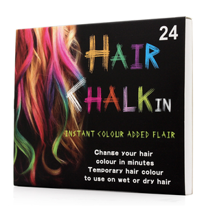 <strong>Temporary</strong> <strong>Hair</strong> Color Chalk <strong>Dye</strong> Washable for Dark Black <strong>Hair</strong> Pastel Pink Purple Red Non Toxic Kids Safe Instant Color Sticks - Product Image 1