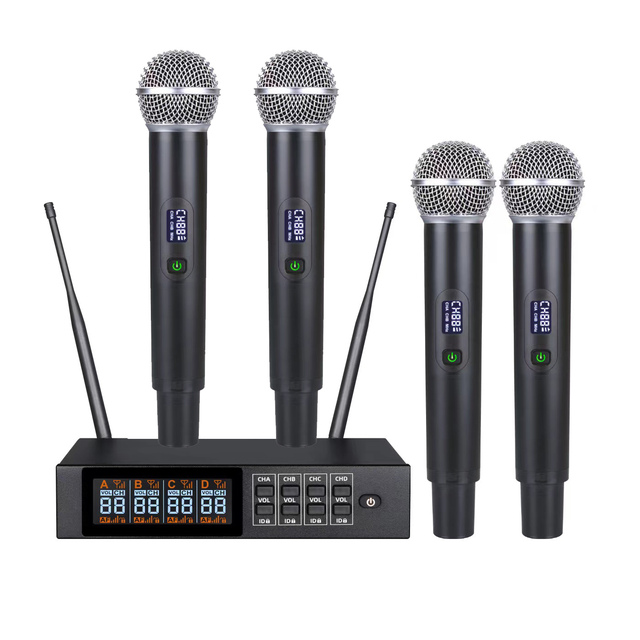 XTUGA LS054 Professional Wireless XLR Microphone Set UHF Stage Performance Equipment with Noise Cancelling Function for Karaoke