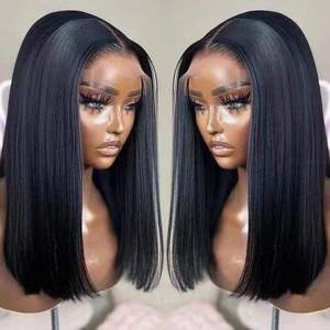 Pelucas Cortas Bob <span class=keywords><strong>de</strong></span> <span class=keywords><strong>Cabello</strong></span> Humano al por Mayor, Pelucas Brasileñas <span class=keywords><strong>de</strong></span> <span class=keywords><strong>Cabello</strong></span> Humano con Encaje Frontal <span class=keywords><strong>para</strong></span> Mujeres Negras, Pelucas Cortas Baratas con Encaje Frontal HD <span class=keywords><strong>de</strong></span> <span class=keywords><strong>Cabello</strong></span> Humano - Product Image 1