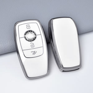 Accessoires de clé de voiture TPU Silver Edge <span class=keywords><strong>Housse</strong></span> de protection Soft Key Shell Fob Holder Convient pour Mercedes Benz - Product Image 6