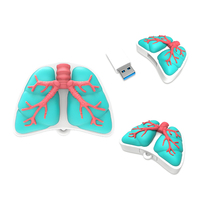 Clé USB 3.0 64 Go/128 Go en PVC 3D personnalisée avec logo créatif en forme d'organe humain 2.0 – Cadeau promotionnel