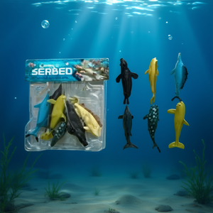 M.Costa Ocean Animal Toys 6 Pieces Plastic Dolphin Set For Kids Playtime - Product Image 2