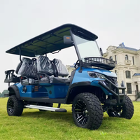 Voitures de golf électriques miniatures 72V, alimentées à l'énergie solaire, buggy 6 places avec accessoires de chariot de golf, matériau en aluminium, moteur 2KW