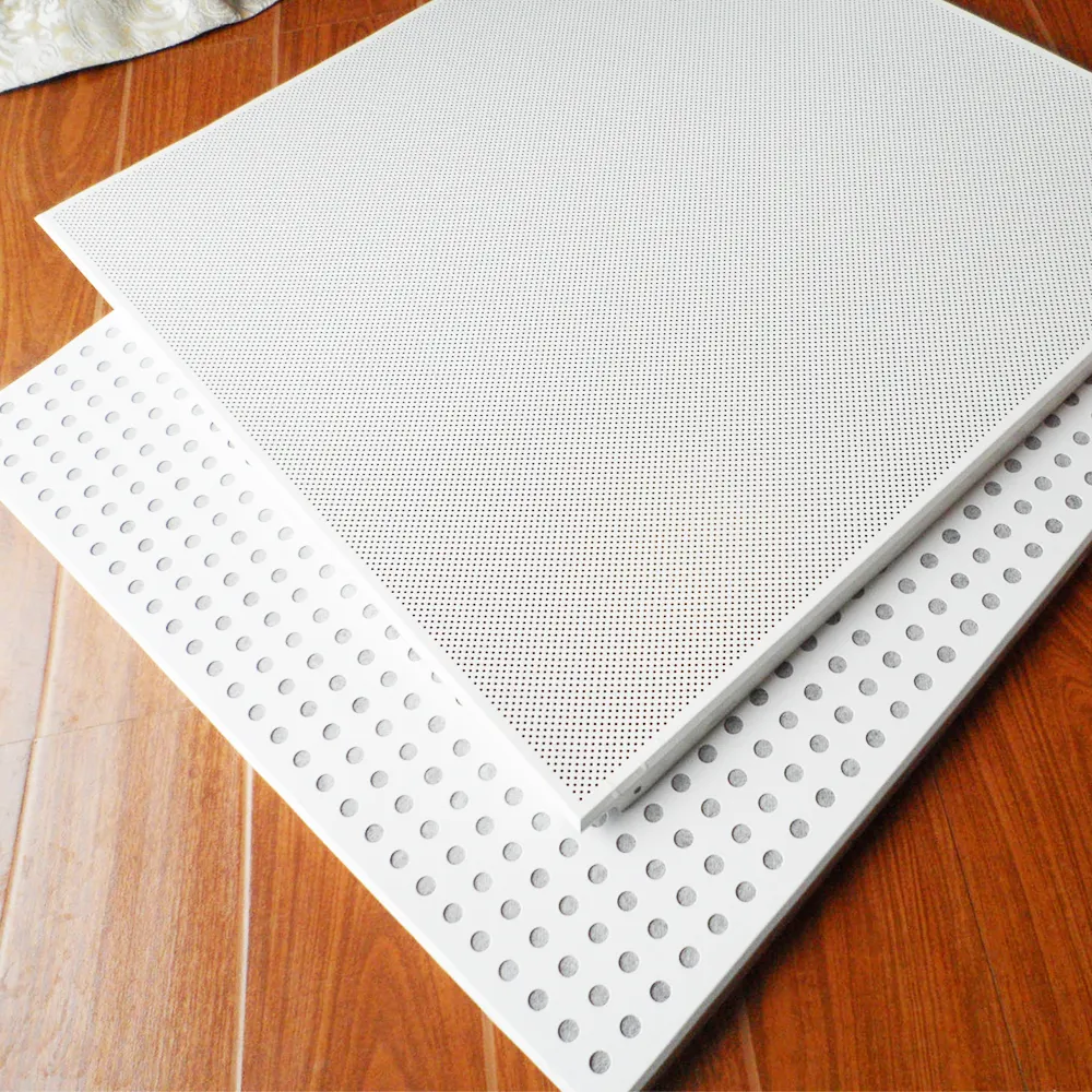 Modern Office Decoration Fire Proof Aluminum Perforated Ceiling Panels With Led Lighting