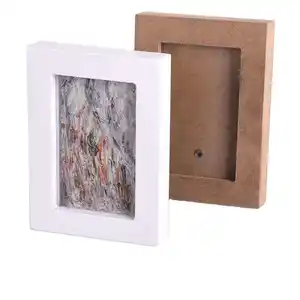Оптовая Продажа Модные 2x3 "Пользовательский Цвет Белый Настольный Фото Дисплей MDF деревянная мини рамка