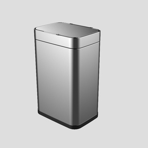 2024 yeni 60L üst sınıf toptan büyük kare mutfak paslanmaz çelik el basın <span class=keywords><strong>bin</strong></span> çöp tenekesi - Product Image 2