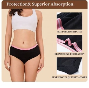 Culottes menstruelles 2XS pour femmes sous-vêtements de protection pour femmes culottes à <span class=keywords><strong>cycle</strong></span> sécurisé pour filles culottes menstruelles à 4 couches - Product Image 5
