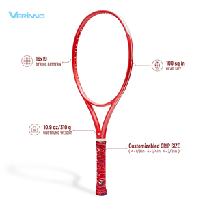 Raqueta de <span class=keywords><strong>Tenis</strong></span> de Fibra de Carbono Verinno, Apta <span class=keywords><strong>para</strong></span> <span class=keywords><strong>Todos</strong></span>, Raqueta Personalizada - Product Image 1