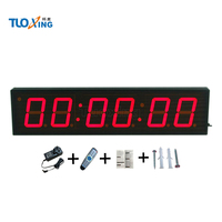 Temporizador Digital LED de 6 Dígitos, Reloj Programable de 4 Pulgadas con Función de Sincronización de Hora y Alarma
