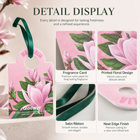 Carte parfumée multi-usages pour voiture et salle de bain, extrait de plantes naturelles, pendentif désodorisant pour intérieur de voiture, aromathérapie