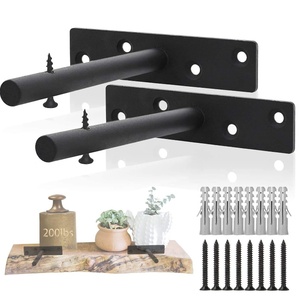 Ẩn mù Kệ chân đế Matte Đen Heavy Duty thép phần cứng DIY gỗ nổi kệ - Product Image 6