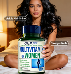 Capsules de multivitamines pour femmes OEM |   60 unités |   20 vitamines et minéraux pour l'énergie, la santé de la peau et le bien-être général - Product Image 3