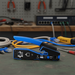 Outil de sertissage RJ45 Vevor en acier au carbone de qualité industrielle, coupe-fil et dénudeur pour connecteurs Ethernet Cat5e, Cat6, Cat6a - Product Image 2