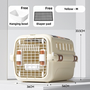 Transportín de viaje para perros de fábrica, jaula duradera de plástico para mascotas, transportín para perros de interior/exterior, suministros para mascotas, jaula grande para gatos y perros - Product Image 5