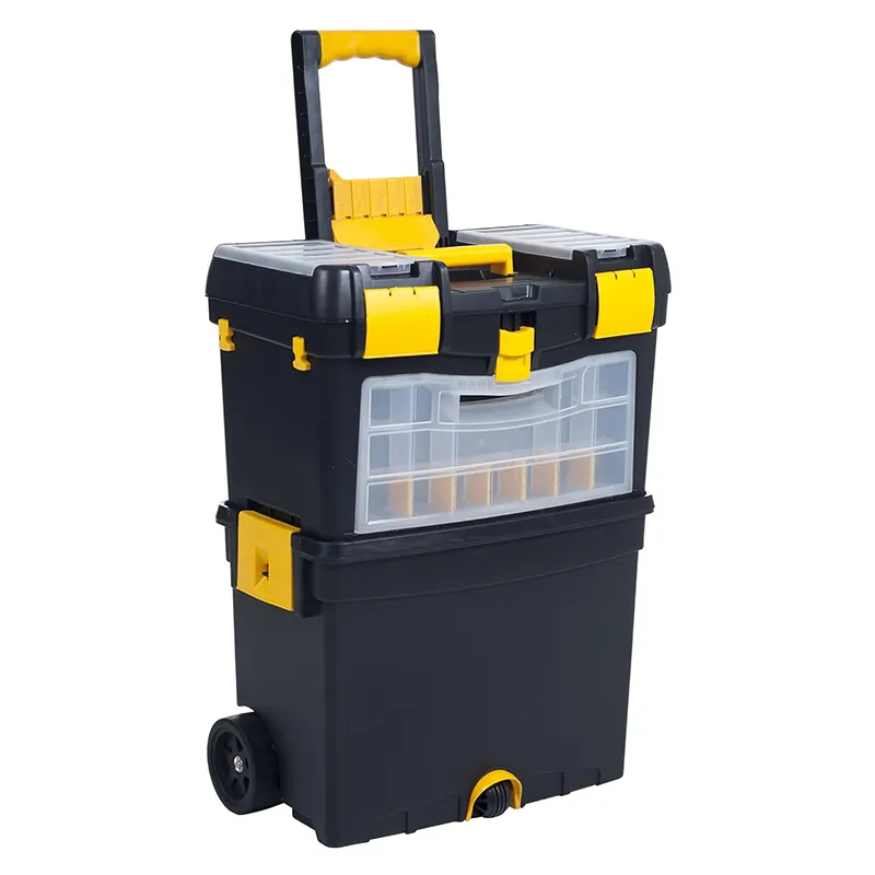 Multi-layer storage movable trolley plastic storage box