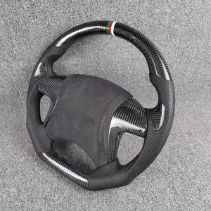 พวงมาลัยสปอร์ตคาร์บอนไฟเบอร์ออฟโรดสำหรับไฮลักซ์ SR5ฟอร์จูนเนอร์แลนด์ครุยเซอร์2009-2015หนัง/หนังกลับธงชาติอิตาลี - Product Image 6