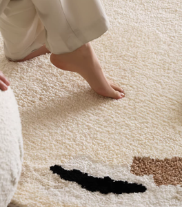 Alfombra Redonda Sarpes <span class=keywords><strong>Lava</strong></span> Roll, Estilo Crema, Suave al Tacto, Ideal para Gatos, para Dormitorio, Sala de Estar, Área de Sillas - Product Image 3